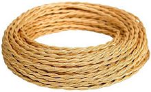 Ретро провод витой Greenel МезонинЪ 3х1,5мм карамель (50м) картинка 